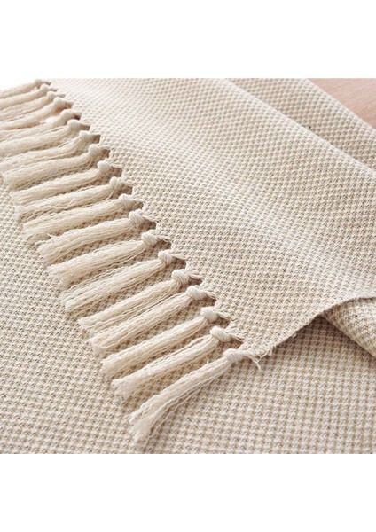 2x Farmhouse Masa Koşucu Vintage Rustik Masa Koşucu Pamuk Örgülü Sehpa Koşucu Bej Dokuma Masa Koşucu (Yurt Dışından) fırsatları