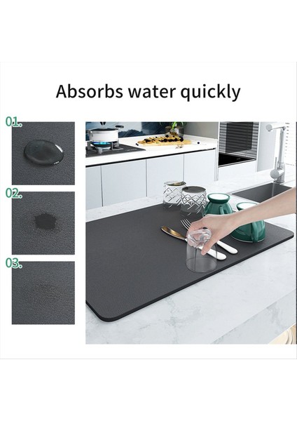 Mutfak Tezgahı ve Kahve Makineleri Için Çanak Kurutma Mat 16X20 Inç Hızlı Kurutma Tabak Gri (Yurt Dışından) indirimleri