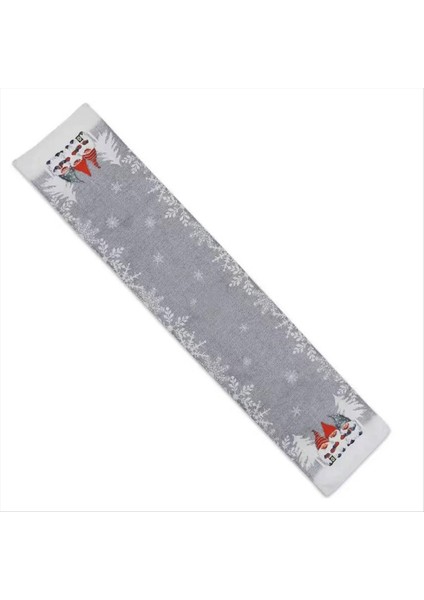 Gri Noel Masa Örtüsü Noel Dekorasyon Malzemeleri Kumaş Masa Koşucusu Noel Masası Dekorasyonu (Yurt Dışından)