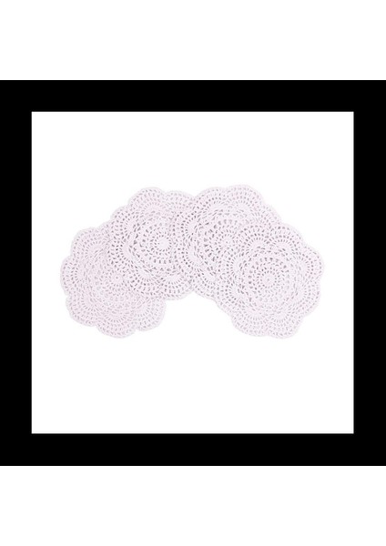 4pcs 8 6 Inç Doilies Tığ Işi Yuvarlak Dantel Doily El Yapımı Placemats Pamuk Tığ Işi Bardak Altlıkları (Beyaz) (Yurt Dışından) indirimleri