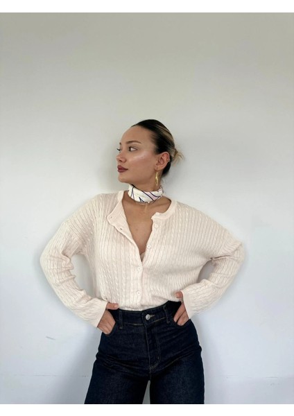 Kadın Saç Örgülü Hırka Krem fiyatları