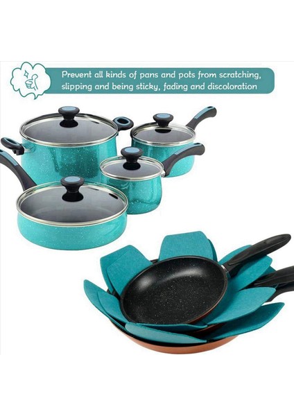 Pot ve Pan Koruyucuları 24 ve 3 Farklı Boyutta Set Daha Kalın Keçe Pan Koruyucu Pedleri Pişirme Takılımı Koruyan (Yurt Dışından) fiyatları