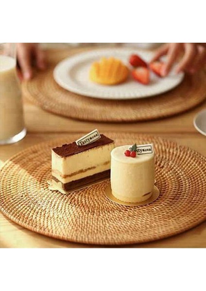6 Adet El Yapımı Yuvarlak Doğal Rattan Placemat Çiftlik Evi Yuvarlak Hasır Placemats Yemek Masası Düğün Partiler Barbekü Vb (Yurt Dışından) modelleri