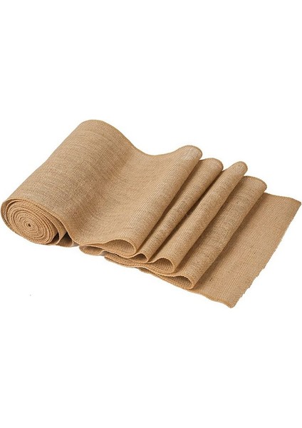 Masa Runner 10 M x 30 cm Jüt Masa Koşucusu Keten Jüt Kumaş Masa Koşucusu Rulo Masa Dekorasyonu Düğün Vintage Rustik (Yurt Dışından)