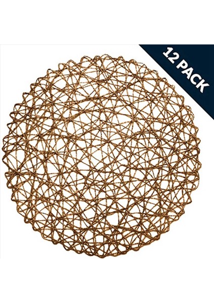 Yuvarlak Kağıt Dokuma Placemats Yemek Parti ve Düğün Için Dekoratif Halat Örgü Yer Paspasları 60 Adet (Yurt Dışından) fırsatları
