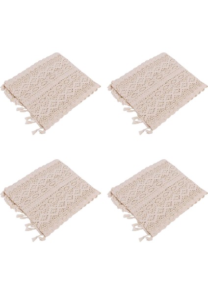 Rustik Düğün Dekorasyonu ve Çiftlik Evi Masa Dekoru Için 4x Zarif Krok Tığ Işareti Masram Masa Koşucu (Yurt Dışından)