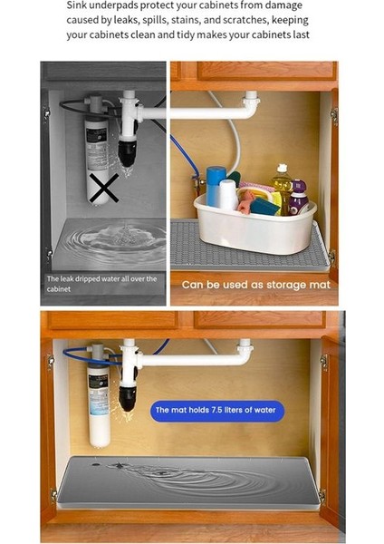 Tahliye Lavabo Mat Silikon Mutfak Lavabo Astar Drenaj Deliği Sıçramaları Emici Mat Su Geçirmez Koruyucu Lavabo (Yurt Dışından) indirimleri