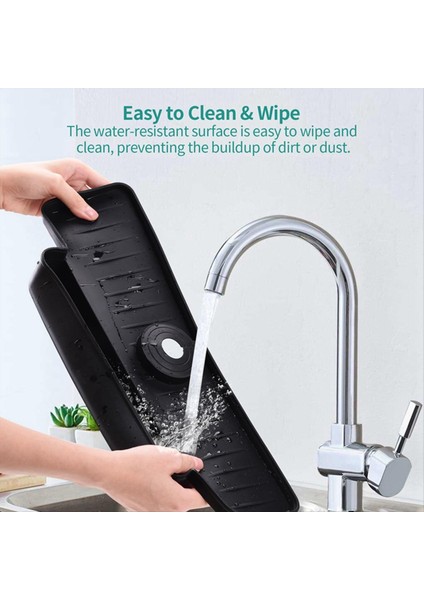 Silikon Musluk Sıçrama Koruyucusu Mutfak Lavabosu Sıçrama Koruyucusu Yükseltilmiş Musluk Su Yakalayıcı Tepsisi (Gri) (Yurt Dışından) fiyatları