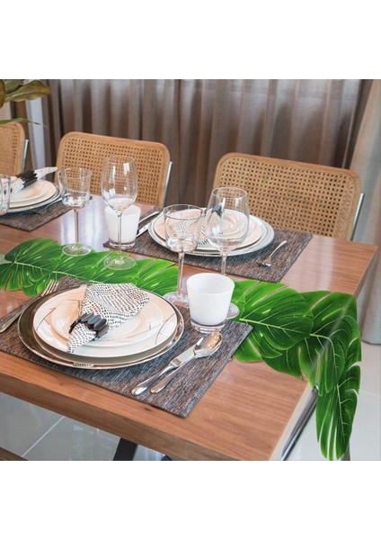 2pcs Yapay Palmiye Yaprakları Masa Koşucuları 86 6IN/220CM Uzunluğunda Tropikal Avuç Içi Yapraklar Masa Koşucusu Yaprak Masa Bezi (Yurt Dışından) fırsatları