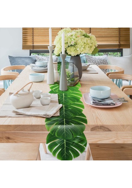 2pcs Yapay Palmiye Yaprakları Masa Koşucuları 86 6IN/220CM Uzunluğunda Tropikal Avuç Içi Yapraklar Masa Koşucusu Yaprak Masa Bezi (Yurt Dışından) indirimleri