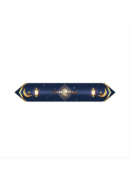 Ramazan Ayı Dekorasyon Masaüstü Bayrağı Siyah Altın Fener Festivali Partisi Aile Yemek Masası Bayrağı Keten B (Yurt Dışından) indirimleri