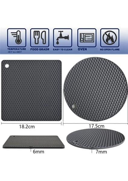 8 Paket Koyu Gri Silikon Paspaslar Tencere Pedleri Isıya Dayanıklı Anti -Kayma Yıkanması Kolay ve Kurutma Için Silikon Kap Tutucular (Yurt Dışından) modelleri