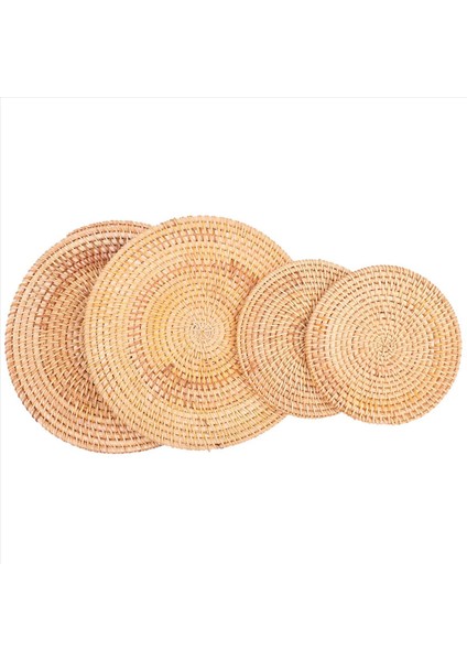 8 Paket El Dokumalı Rattan Coasters Sıcak Bulaşık Plakaları Için Masa Dokuma Trivet Masa Için Pot Tutucu Isıya Dayanıklı Paspaslar (Yurt Dışından) modelleri