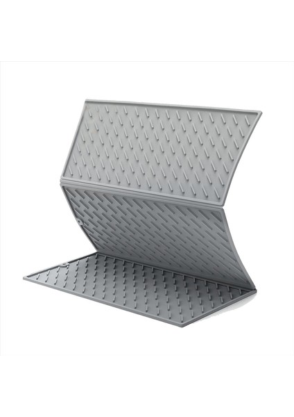 Mutfak Tezgahı Için Silikon Tabak Kurutma Paspası Çökebilir Üçlü Büyük Bulaşık Drenaj Mat Kanca ile Kurutma Paspas 24X16IN (Yurt Dışından)