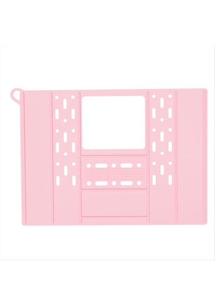 Banyo Lavabo Kapağı Sayacı Silikon Banyo Lavabosu Makyaj Organizatör Mat Dayanıklı Makyaj Organizatör Pembesi (Yurt Dışından)