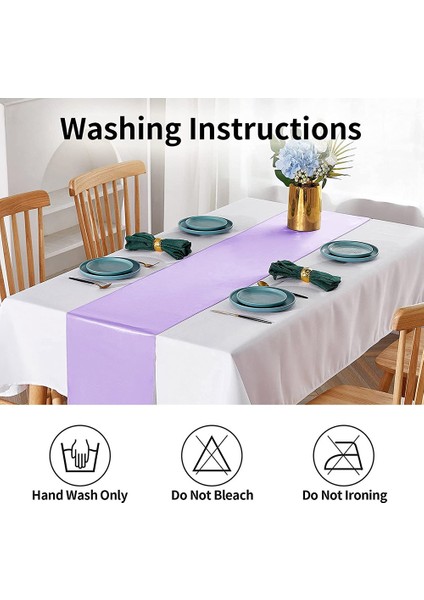 5 Saten Masa Koşucusu Paketi 12 x 108 Inç Uzunluğunda Düğün Için Lavanta Masa Koşucuları Partileri Ziyafet Süslemeleri (Yurt Dışından) indirimleri