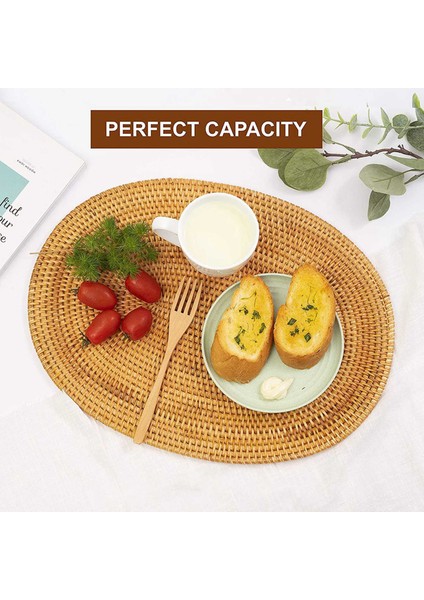 4 Adet Oval Rattan Placemat Doğal Rattan El Dokuması Çay Töreni Aksesuarları Yemek Odası Mutfak Vb (Yurt Dışından) modelleri