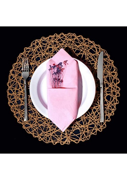 Yuvarlak Kağıt Dokuma Placemats Yemek Parti ve Düğün 24 Adet Için Dekoratif Halat Örgü Yer Paspasları (Yurt Dışından) fiyatları