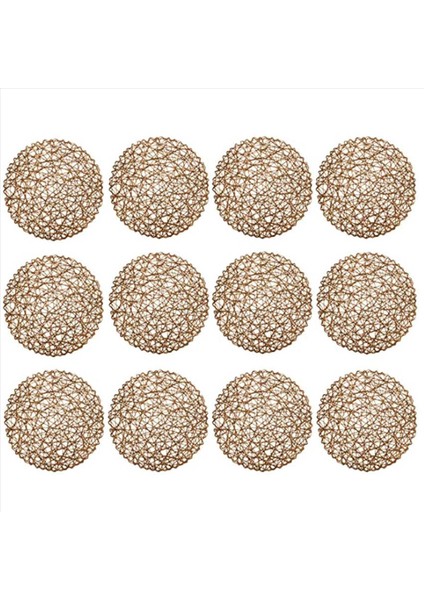 Yuvarlak Kağıt Dokuma Placemats Yemek Parti ve Düğün 24 Adet Için Dekoratif Halat Örgü Yer Paspasları (Yurt Dışından) indirimleri