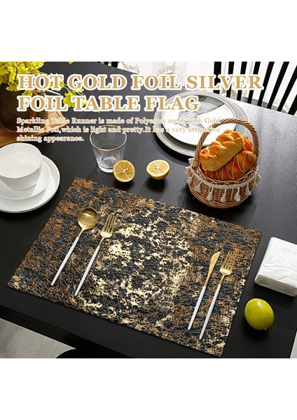 Masa Runner Köpüklü Polyester Tül Şerit Rulo Altın Folyo Partisi Düğün Noel Dekor 28CMX10M (Yurt Dışından) fırsatları