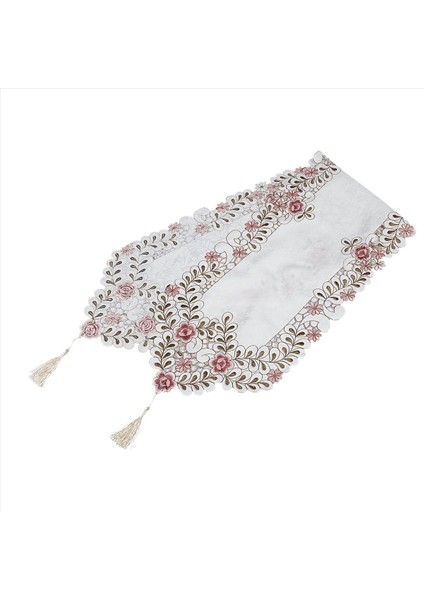 2x Yeni Masa Koşucu Işlemeli Çiçek Masa Bezi Desen 1 Çiçek Boyutu 40X150CM (Yurt Dışından) fiyatları