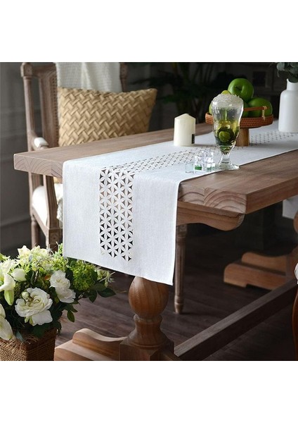 Dikdörtgen Masa Koşucuları Kumaş Ev Bahçe Masa Koşucu Piknik Iç ve Açık Yemek Tatili (16 x 70 Inç) (Yurt Dışından) fırsatları