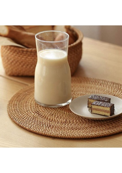 4x Rattan Dokuma Placemats Yuvarlak Masa Paspasları Kaymaz Isıya Dayanıklı Yer Mat Hasır Placemat (Yurt Dışından) modelleri