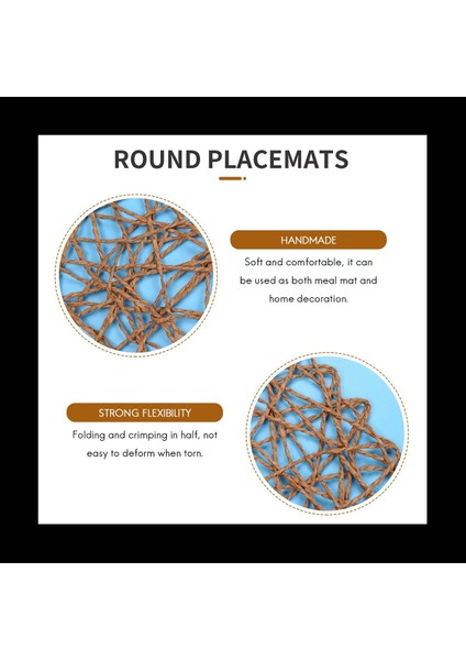 Yuvarlak Kağıt Dokuma Placemats Yemek Parti ve Düğün Için Dekoratif Halat Örgü Yer Paspasları 48PCS (Yurt Dışından) modelleri