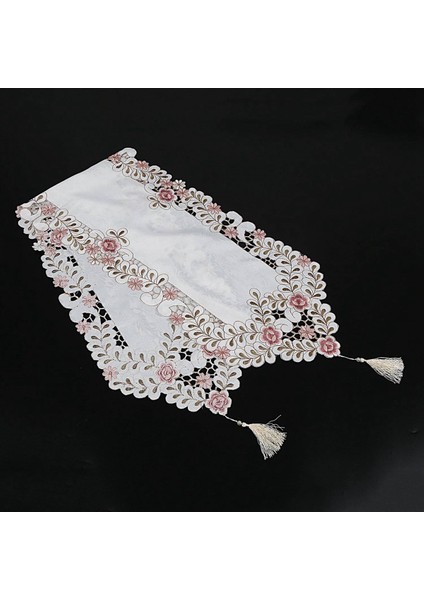2x Yeni Masa Koşucu Işlemeli Çiçek Masa Bezi Desen 1 Çiçek Boyutu 40X150CM (Yurt Dışından) fırsatları