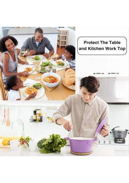 Bambu Tencere Bardak Altlıkları Isıya Dayanıklı Bambu Yer Paspasları Odundan Yapılmış Kare ve Yuvarlak Tencere Bardak Altlıkları Kase Tencere Tabaklar (Yurt Dışından) fırsatları