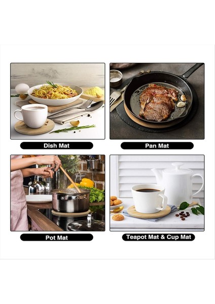 Bambu Tencere Bardak Altlıkları Isıya Dayanıklı Bambu Yer Paspasları Odundan Yapılmış Kare ve Yuvarlak Tencere Bardak Altlıkları Kase Tencere Tabaklar (Yurt Dışından) indirimleri