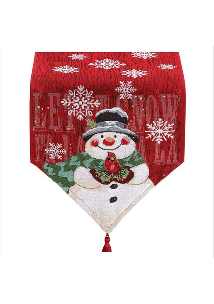 Noel Masa Koşucu Snowman-Winter Masa Mutfak Mutfak Yemekleri Için Runner Ev Partisi Masa Dekoru Için Noel Dekoru (Yurt Dışından)