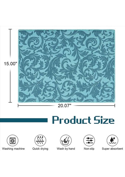 4 Paket Bulma Kurutma Mat Emici Kurutma Mat Makine Yıkanabilir Bulut Mutfak Sayacı Büyük (Mavi Asma) Için Paspaslar (Yurt Dışından) modelleri