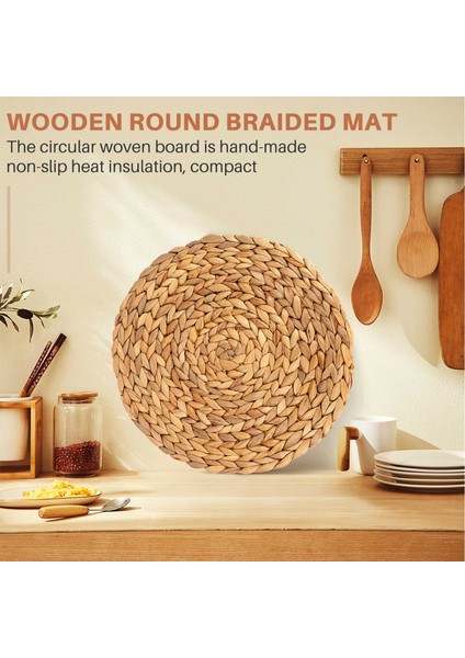 Yuvarlak Dokuma Placemats Su Sümbülü Dokuma Rattan Placemats Yuvarlak Örgülü Rattan Tablolar Kaymaz Yalıtım Pedleri (Yurt Dışından) fiyatları