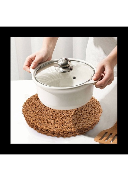 Yuvarlak Kağıt Dokuma Placemats Yemek Parti ve Düğün Için Dekoratif Halat Örgü Yer Paspasları 48PCS (Yurt Dışından) indirimleri