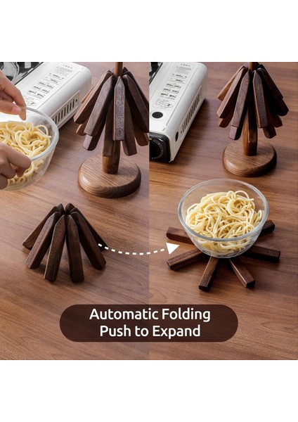 Sıcak Yemekler Için Ahşap Trivetler Ağaç Şekli Trivet Seti Çaydanlık Için Coaster (Siyah Ceviz) (Yurt Dışından) fiyatları