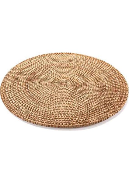 2x Rattan Dokuma Placemats Masa Paspasları Kaymaz Isıya Dayanıklı Yer Mat Hasır Placemat Sıcak Yemekler Için Trivets 40CM (Yurt Dışından) indirimleri