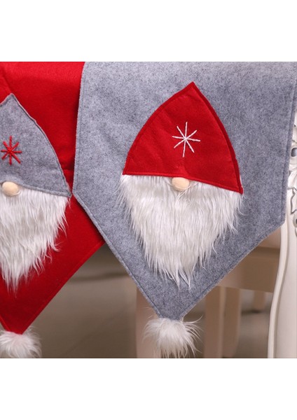 Noel Masa Koşucu Klasik Mutchen Yemek Masası Dekor Sonbahar Masa Koşucu Şömine Eşarp Cüceleri Masa Bezi Gri (Yurt Dışından) fırsatları