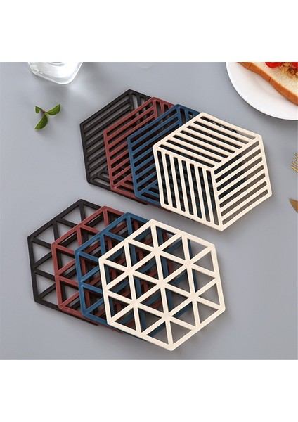 Altıgen Izgara Isıya Dirençli Pot Passalar Altıgen Tablo Yalıtım Paspasları Silikon Tencere Paspasları ve Kıyafetleri (Yurt Dışından) indirimleri