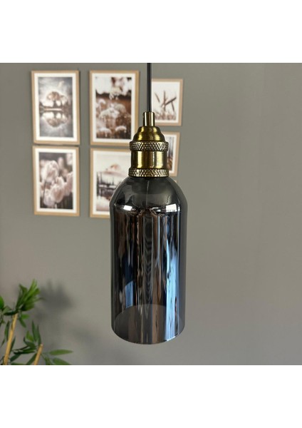 Windy Cam Füme Tekli Avize Lale Başlık Retro Sarkıt Lamba Salon Aydınlatma fırsatları