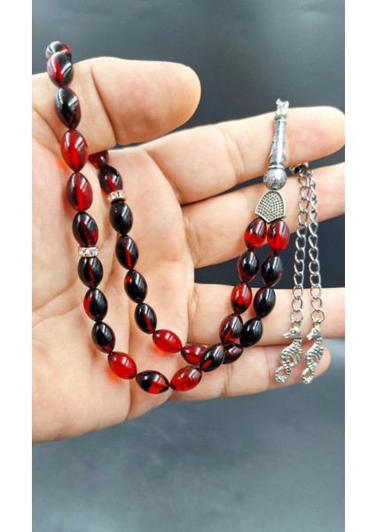 Siyah Kırmız Ateş Kehribar Tespih fiyatları