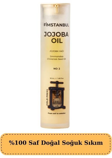 Jojoba Yağı %100 Saf Doğal Soğuk Sıkım 50 ml – No:2 Jojoba Oil Sebum Dengeleyici