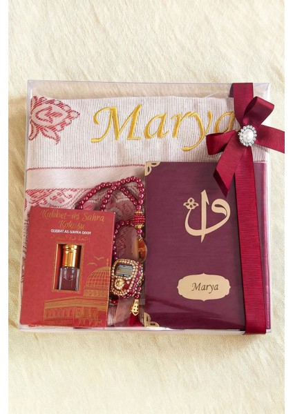 Hediyelik Kişiye Özel Isimli Seccade Seti - Yasin Kitabı, Tesbih, Zikirmatik, Esans fiyatları