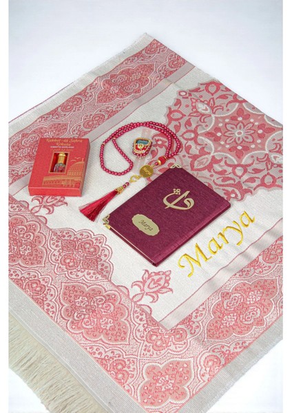 Hediyelik Kişiye Özel Isimli Seccade Seti - Yasin Kitabı, Tesbih, Zikirmatik, Esans fırsatları