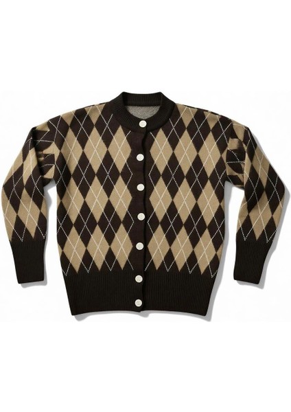 Şardonlu Pamuklu Baklava Desen Hırka (38-48 Beden) modelleri