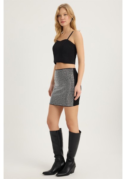 Önü Full Taşlı Etek fiyatları