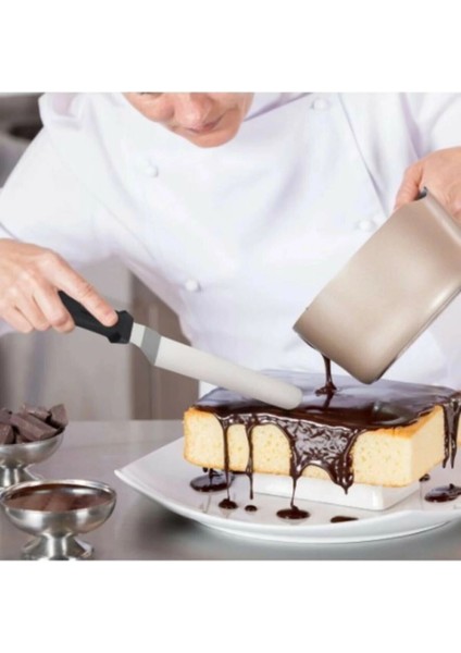 Eğik Pasta Sıvama Spatulası Metal 33 cm modelleri