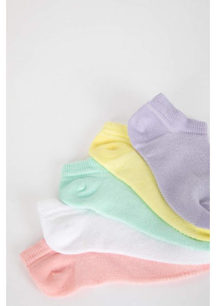 Kız Çocuk 5'li Pamuklu Patik Çorap