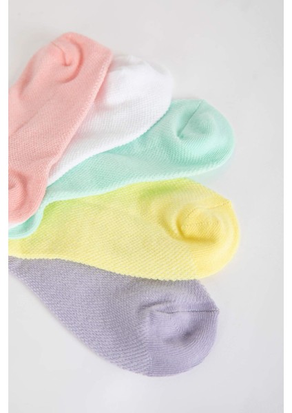 Kız Çocuk 5'li Pamuklu Patik Çorap