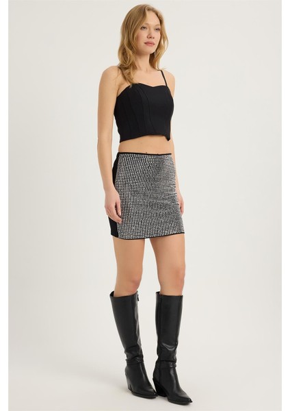 Önü Full Taşlı Etek modelleri